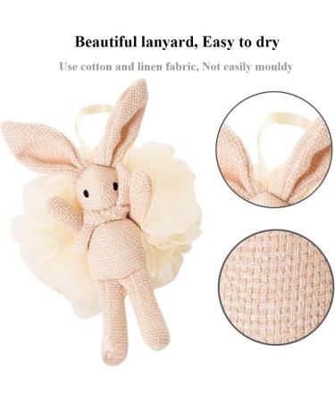 Shop Bath Sponge Shower Loofah Set - Kids Pink & White Rabbit Sponges for Travel & Bathing - Buy Online on GoSupps.com