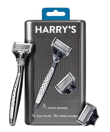 Men's Harry's Manual Craft Razor Handle & Blades Set with Post-Shave Balm | Premium Shaving Essentials - Buy Online on GoSupps.com