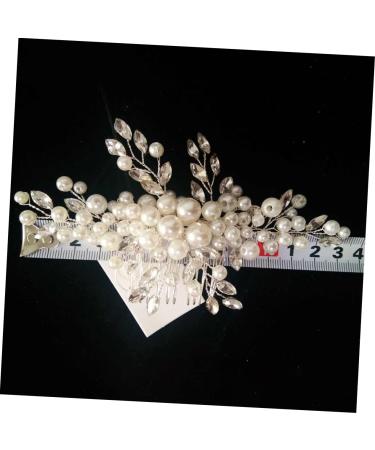 minkissy 1pc Wedding Headpiece for Bride Wedding Hair Comb Clip Hair Clip Pearl Headpiece Wedding Headdress Metal Hair Claw Clips Wedding Hair Jewelry Wedding Clip Fashion Bridesmaid - Buy Online on GoSupps.com
