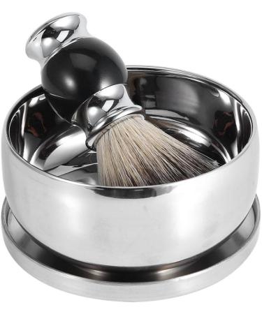 Professional Shaving Set for Men | Razor with Tool Stand Synthetic Hair Brush & Alloy Bowl Cup - Buy Online on GoSupps.com