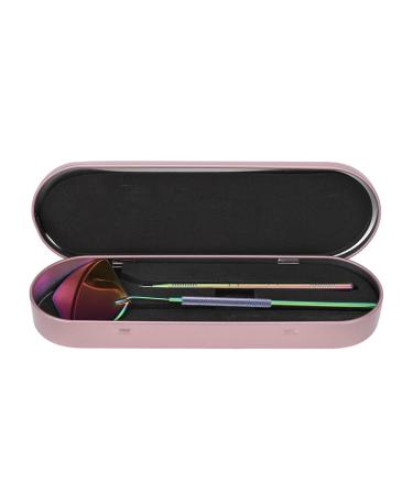 Colorful eyelash extension tweezers set with the knuckling handle made of stainless steel glass mirror and storage box easy operation and light design