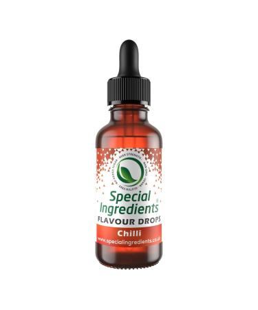 Chilli Flavour Drop 30ml Highly Concentrated Versatile Food Flavouring - Vegan Non GMO Gluten Free Chilli 30ml