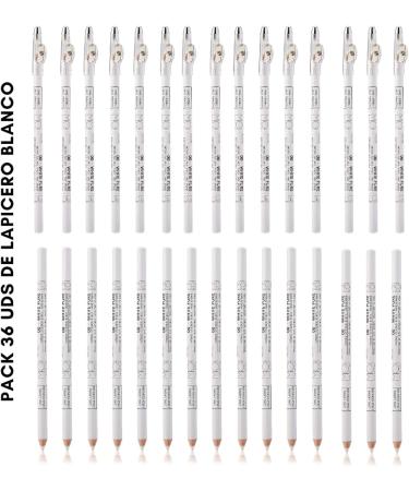  Moi Profesional Moi Professional Set of 36 white contoured pencils for use with eyes or for marking leather. Esp. Laser 00 White Pure Length with sharpener M O I Professional 1900 g - Buy Online on GoSupps.com