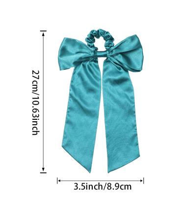Hair Scrunchies with Bow - Satin Hair Ties for Women and Girls - Hole Blue, Black, Wine - Buy Online on GoSupps.com