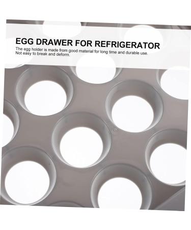 GLEAVI Egg Storage Box Plastic Drawers Beverage Organizer for Fridge Reusable Egg Tray Egg Rack Thicken Grey 21.5x22.5x14cm - Buy Online on GoSupps.com