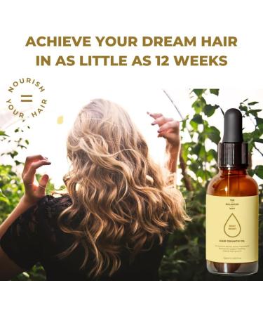 Hair Growth Oil (50ml) | Stimulating 100% Natural Unisex Hair Thickening Oil | Targets Hair Loss Nourishes Scalp & Boosts Growth | With Rosemary Oil Biotin Argan Oil Castor Oil & Coconut Oil - Buy Online on GoSupps.com