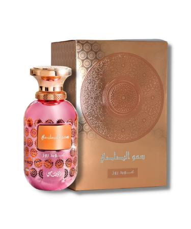 RASASI Somow Al Oud Rose EDP - 100Ml (3.4 Oz) Floral Fresh Rose Vanilla 3.4 Fl Oz (Pack of 1)