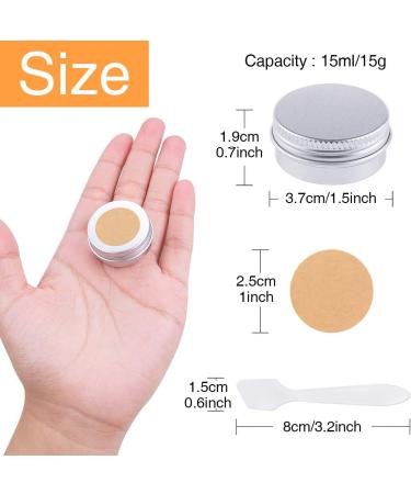 30 Pack Aluminum Jars with Lids - 15ml Metal Taps for Lip Balm Cosmetics & Nail Art - Empty Cream Cans for Samples - Buy Online on GoSupps.com