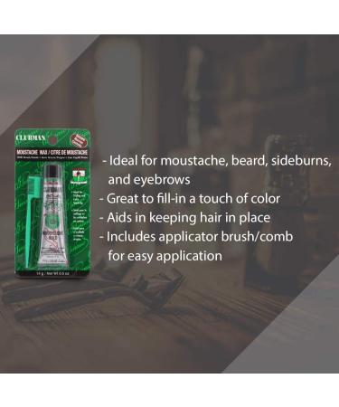 Clubman Moustache Wax Brown 0.50 oz - Pack of 8 | Premium Facial Hair Grooming | International Shipping Available - Buy Online on GoSupps.com