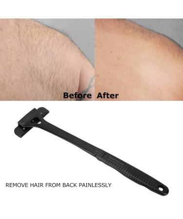 Professional Back Razor for Men - Extra Long Handle Foldable Manual Back Knife (Black) - Lightweight & Easy to Use - Buy Online on GoSupps.com