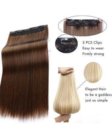 Buy 24-Inch Clips In Hair Extensions & Heat-Resistant Wigs - Long Straight Synthetic Hair - White #17 - International Shipping Available - Buy Online on GoSupps.com
