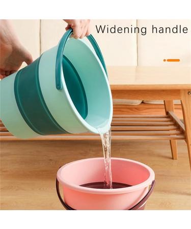 LAMELLIS Bucket Plastic Bucket Telescopic Portable Foot Bucket Foldable Portable Car Wash Bucket Easy Install -A Dark Green & Yellow - Buy Online on GoSupps.com