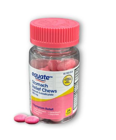 FUSION SHOP STORE Smart choices meaningful life! Bismuth subsalicylate- Stomach Relief Chews Tablets- 24 Ct (Pack of 1)
