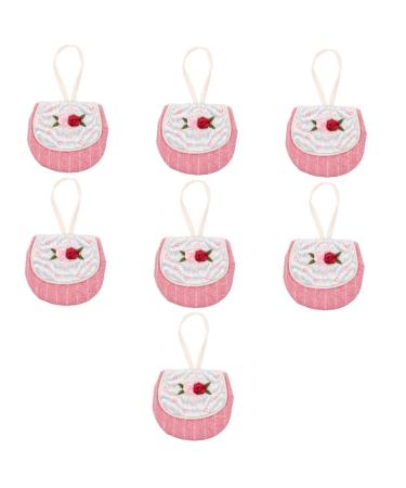 Lurrose 7-piece napkin-storage pocket menstrual pillow-storage bag women's hygiene bag make-up brush holder Cute make-up bag menstrual bag colored 4x7stk 16x13cmx7PCs