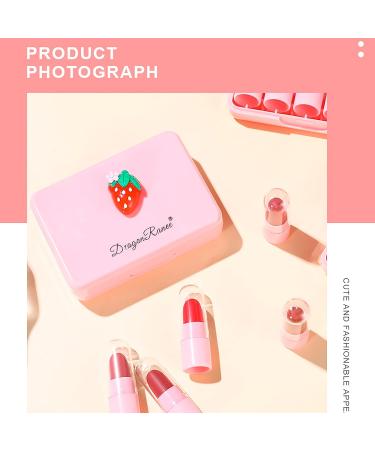 Bekoeen 5Pcs Girls Mini Matte Lipstick Set - Strawberry Flavor, Long Lasting with Cute Box - Buy Online on GoSupps.com