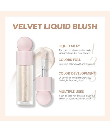 Erinde 2PCS Soft Pinch Dewy Liquid Cream Blush and Liquid Highlighter Makeup Soft Velvet Silk Texture Long-lasing Buildable and Blendable Moisturizing Face Blush Stick & Bronzer Makeup Stick for Cheek Valentine's Day Gifts Highlighter #1 +Blush #2 - Buy Online on GoSupps.com