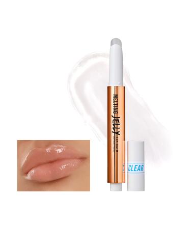 KISS NEW YORK Professional Melting Jelly Lip Balm High Shine & Moisturizing Lip Stick Long Lasting Plumping Effect Look Non-Sticky & Not Cakey Easy Application & Natural Coverage (Ice Jelly)