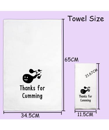 TSOTMO Naughty Couple Wash Towel - Adult Humor Gift - Thank for Cumming - Sex Towel Gift - Buy Online on GoSupps.com