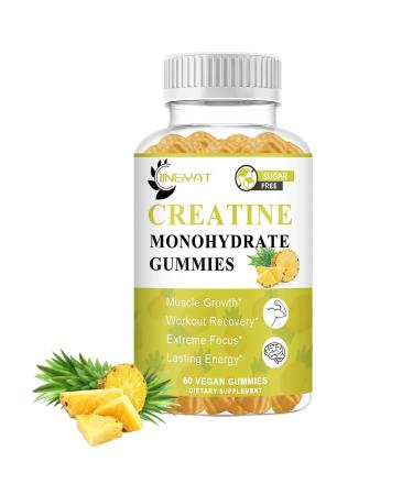 Creatine Gummy 5g Sugar Free Creatine Monohydrate Supplement Gummies for Men & Women Chewable Creatine Monohydrate for Muscle Strength Muscle Builder Energy Boost Pre-Workout 30 Servings