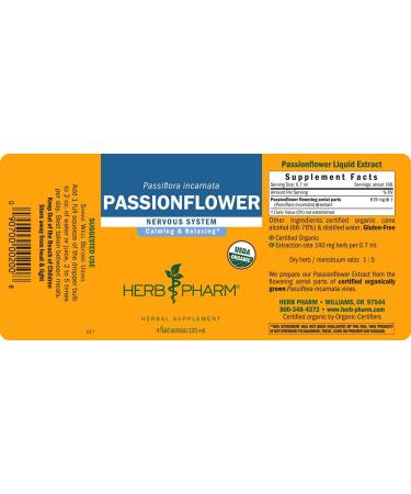 Herb Pharm Certified Organic Passionflower Liquid Extract - 4 Fl Oz - Premium Quality Supplement - Buy Online on GoSupps.com