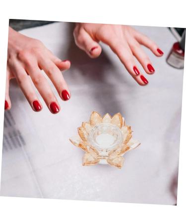 Ipetboom Nail Art Crystal Cup Glass Terrarium with Lid Pink Bow Headband Girls Glass Tumbler with Lid Nail Art Tool Glass Mug with Lid Crystal Nail Art Bowl Mixing Cup Manicure - Buy Online on GoSupps.com