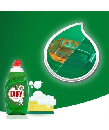 Fairy Original Washing Up Liquid 1190ml with Lift Action Green 3Pk + Our Gift for You: Organza Small Bag Size: 9x7x0.1cm - Buy Online on GoSupps.com