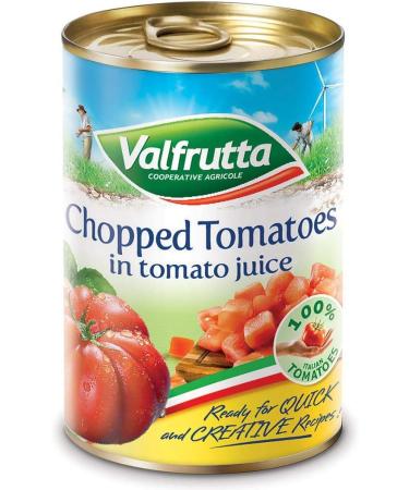 Valfrutta Tinned Chopped Tomatoes in Tomato Juice 12 x 400g - Buy Online on GoSupps.com