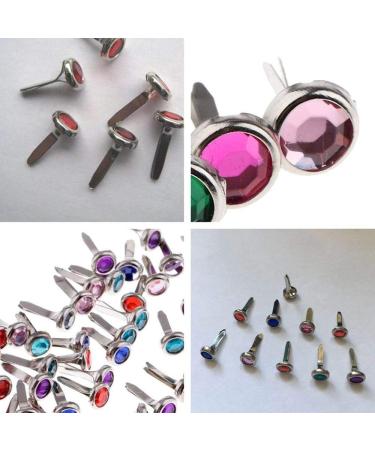 120Pcs Mini Brad Pearl Head Split Pins Round Paper Craft Fasteners Iron Brads for Paper Craft DIY Stamping Scrapbooking - Buy Online on GoSupps.com