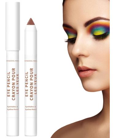 Cream Eyeshadow Stick | Soft Creamy Matte Shimmer Eye Shadow Pencil Crayon Eye Brightener Highlighter Eyeliner Crayon Make Up Set 20 Colors Smudge-Proof Transfer-Proof B08 - Buy Online on GoSupps.com