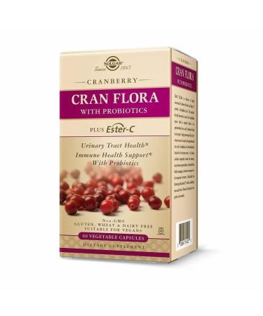 Solgar Cran Flora with Probiotics 60 Vegetable Capsules