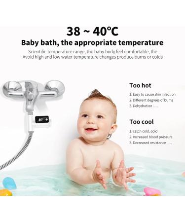 LED Digital Shower Thermometer for Baby Bath, Fahrenheit/Centigrade Display, 10.3*9*5cm White - Buy Online on GoSupps.com