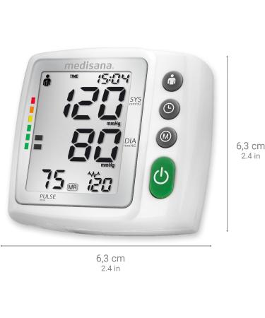 Medisana BW 315 Wrist Blood Pressure Monitor - Precise Measurement with Memory & Traffic Light Scale for Irregular Heartbeat - Buy Online on GoSupps.com