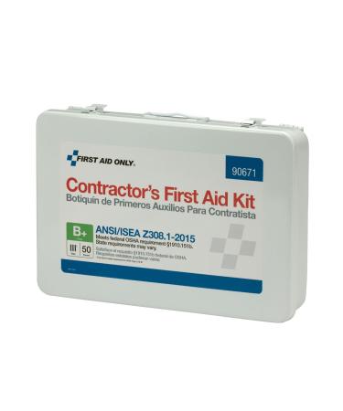First Aid Only 90671 Contractor's Emergency First Aid Kit - ANSI B+ Certified, 50-Person, 254 Pieces - Buy Online on GoSupps.com