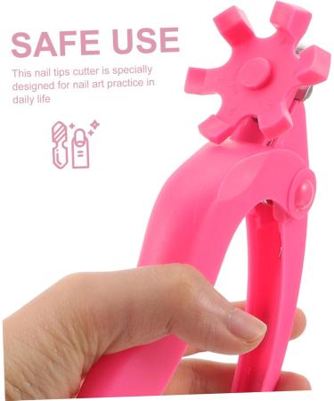 Healeved Fake Nails Scissors Trimmer Nail Clippers Nail Tips Nail Art Tool Stainless Steel Nail Clipper Fingernail Manicure Tool Nail Art Clipper Nail Flakes Plastic Lengthen Pink - Buy Online on GoSupps.com
