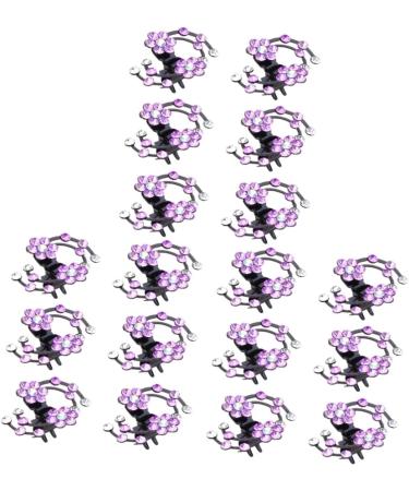 12 pcs Rhinestone Flower Hair Clips for Women - Purple Claw Hair Pins for Bridal & Wedding Accessories - Buy Online on GoSupps.com