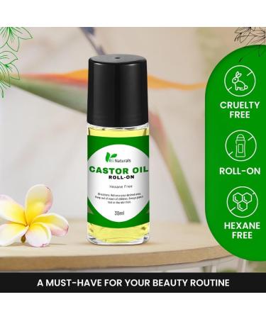 Rii Naturals Castor Oil Roll On Cold Pressed Castor Oil Helps Promote Fuller Lashes & Brows All-Natural Hexane Free Travel-Friendly Hydrates Dry Skin & Cuticles - Buy Online on GoSupps.com