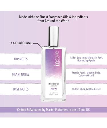 Instyle Fragrances Happy Eau de Toilette 3.40 Fl Oz | Clinique's Happy Inspired | Vegan, Paraben & Phthalate Free | Cruelty-Free - Buy Online on GoSupps.com