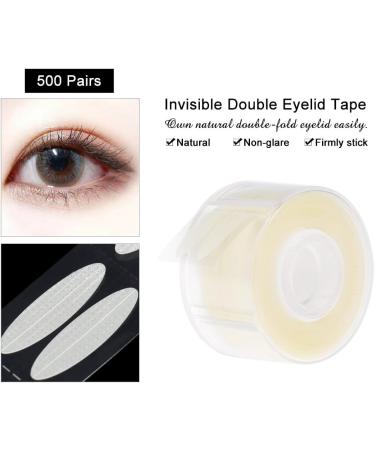 Eyelid Tape mewmewcat 500 Pairs Adhesive Invisible Double Fold Eyelid Tape Stickers Stripe Paste Clear Beige - Buy Online on GoSupps.com