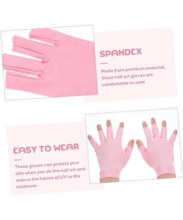 FRCOLOR 4 Pairs Nail Gloves UV Gloves for Gel Nail Lamp UV Protection Gloves for Manicure Nail Gel Nail Lamp Light Manicure UV Gloves UV Gloves for Manicure LED - Buy Online on GoSupps.com