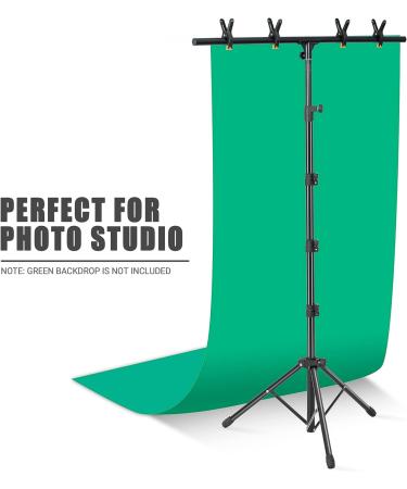 Coliflor T-Shape Portable Backdrop Stand 6.5x3.2ft - Adjustable Photo Background Stand Kit with Spring Clamps and Carry Bag for Parties, Photography, and Video Studio - Buy Online on GoSupps.com