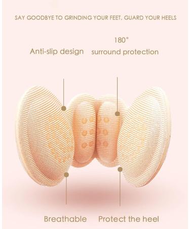Heel Pads Inserts for Women - Adjustable Adhesive Pain Relief Foot Care Stickers (Beige Non-Slip 3mm) - International Shipping Available - Buy Online on GoSupps.com