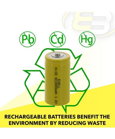 Buy 5x SubC 1.2V 2000mAh NiCD Rechargeable Batteries Perfect for Electric Razors & Toothbrushes | International Shipping Available - Buy Online on GoSupps.com
