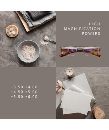 High Power Women s & Men s Reading Glasses - Strong Magnification 350-600 - Ex-Ltdemi 6.0x - Buy Online on GoSupps.com