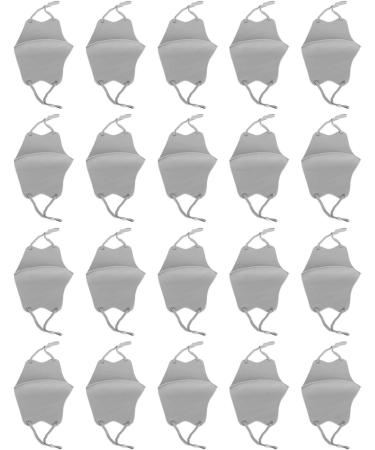 Buy 20 Pack Dustproof Masks - Breathable Washable 3D Face Masks for Men - Adjustable Gray Dust Masks - Buy Online on GoSupps.com