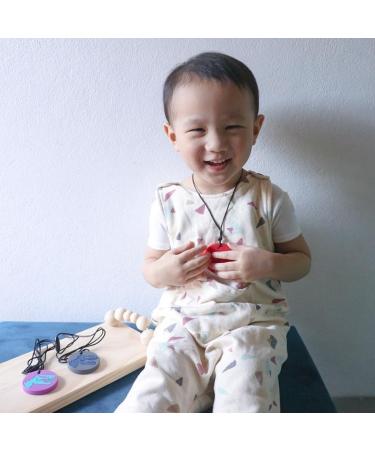 Buy Jellystone Designs Dino Pendant Chew Necklace - Red/Black | Eco-Friendly Teething Jewelry for Kids | Global Shipping Available - Buy Online on GoSupps.com