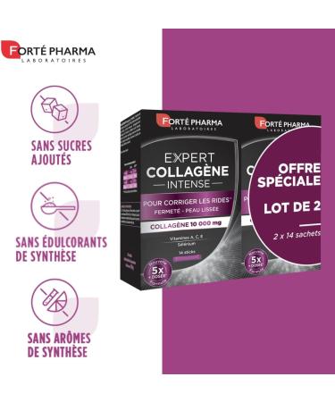 Fort Pharma - Expert Collag ne Intense | Compl ment Alimentaire base de Collag ne - Rides et Fermet de la Peau | Lot de 2x 14 sticks Expert Collag ne Intense Lot de 2 x 14 sticks - Buy Online on GoSupps.com