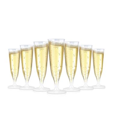 KBG 40 Pack 5 Oz Champagne Flutes Disposable Plastic Champagne Flutes Mimosa Bar Glasses Transparent plastic champagne glass 30 Pack-2