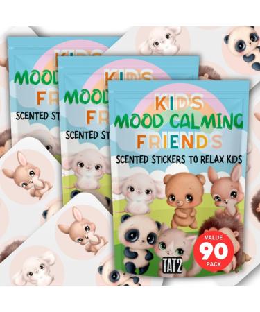 Mood Calming Stickers for Kids/Adults (90 Pack) All Natural Patches Chemical and Drug Free Mood Support for Relaxation