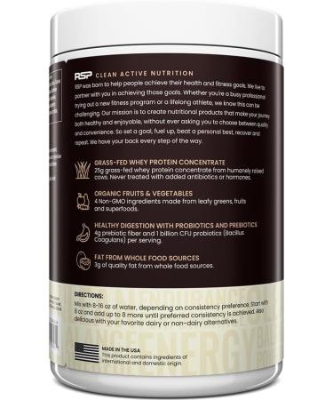 RSP Nutrition TrueFit Grass-Fed Whey Protein Shake with Fruits & Veggies Chocolate 2 lbs (940 g) - Buy Online on GoSupps.com