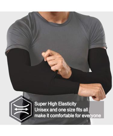 Buy Feeke Women's AS-Black Arm Sleeves - Stylish Black Compression Sleeves for Women Size L - International Shipping Available - Buy Online on GoSupps.com